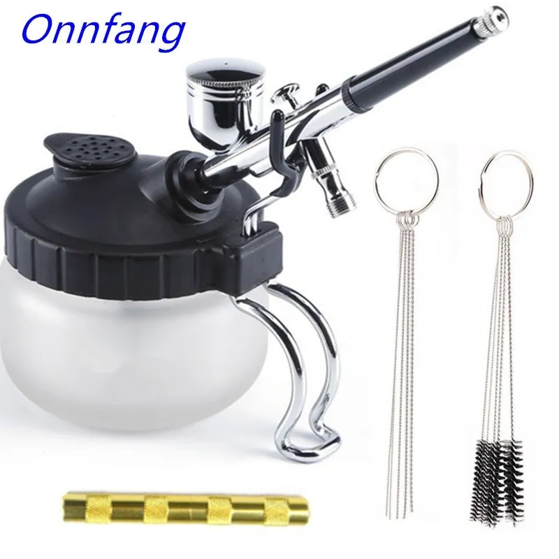 Airbrush Kit With Mini Compressor - Airbrush Cleaning Pot Stabilizer Bottles Holder