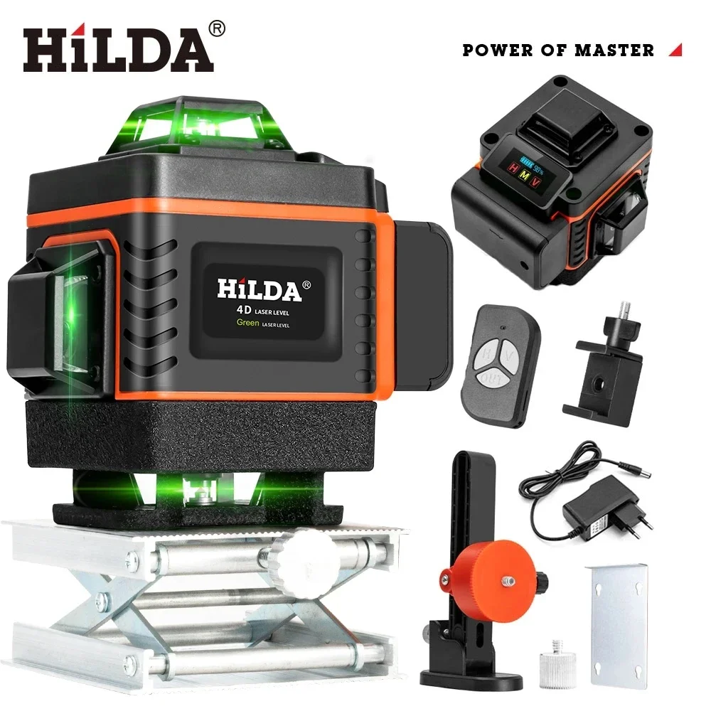 HILDA 16/12Lines 4D Laser Leve - Laser Level 16 Lines 4D Green recension och pris