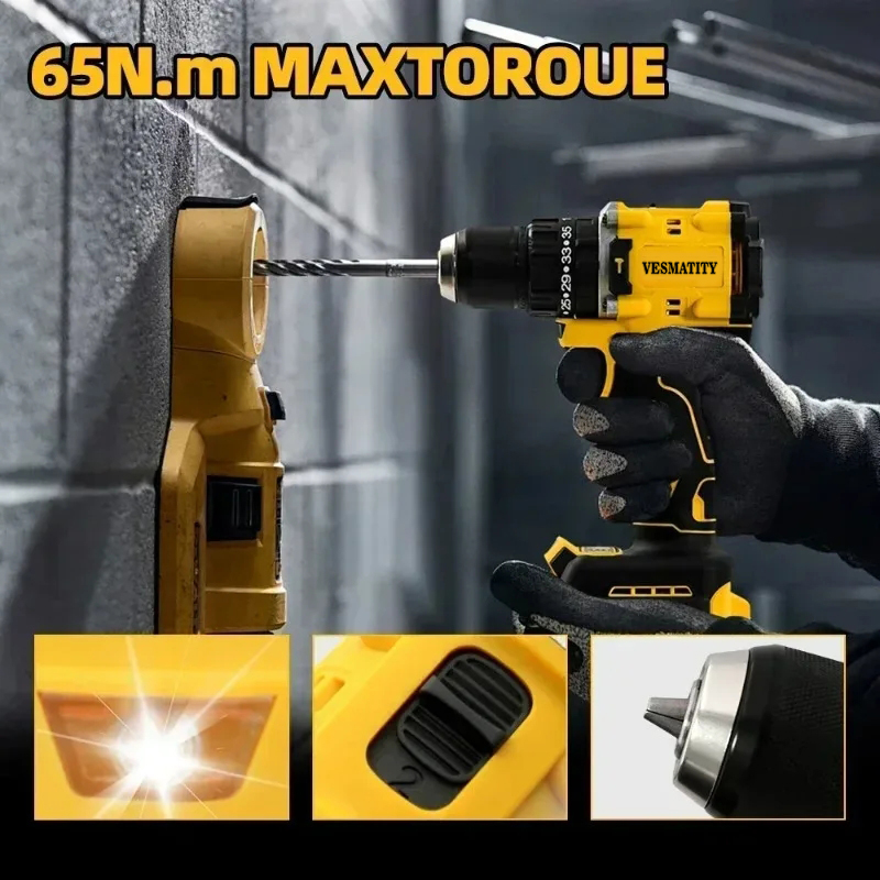 DCD805 Brushless Impact Drill  - Brushless Cordless Electric Drill 18V recension och pris