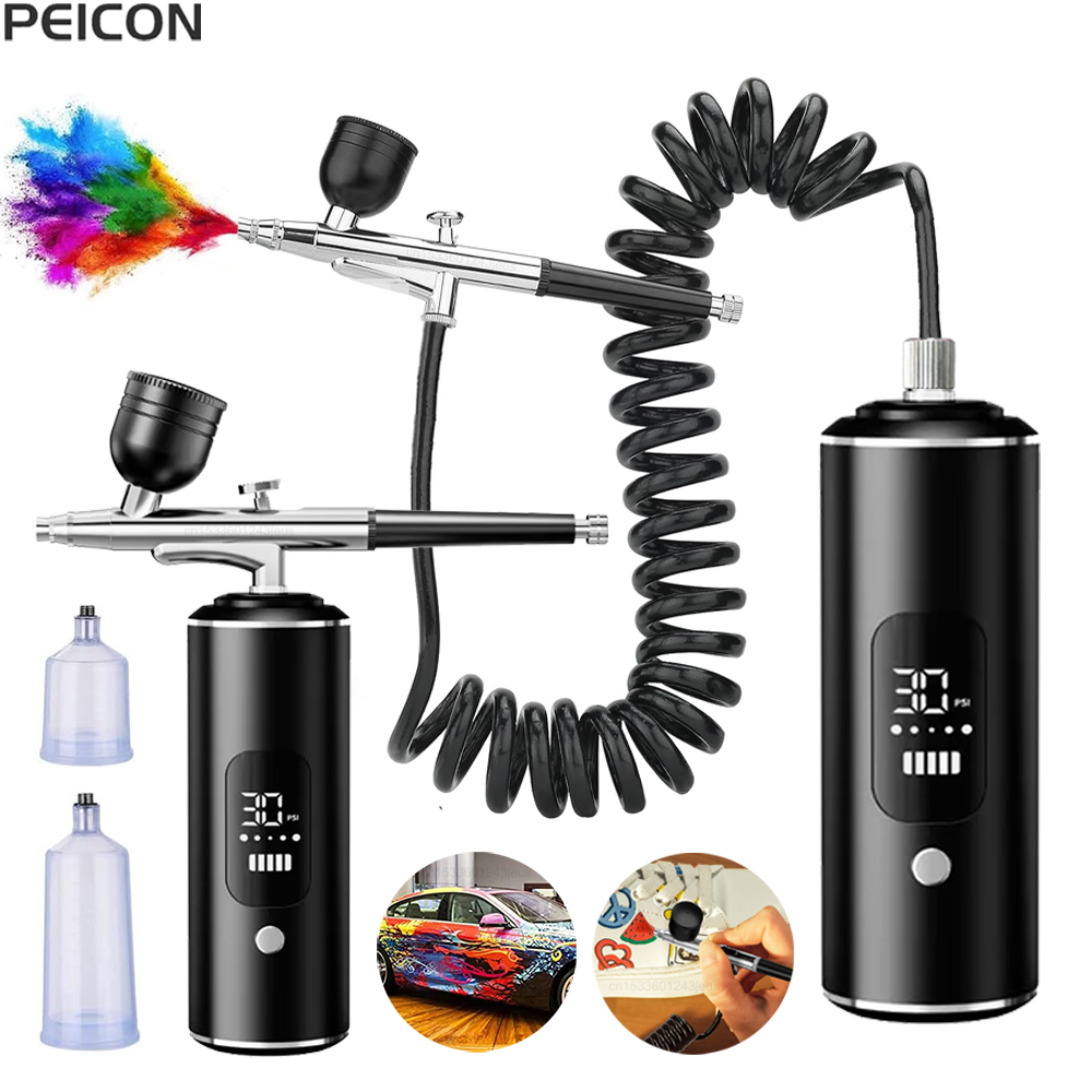 Airbrush with Compressor Porta - Airbrush Kit With Mini Compressor recension och pris
