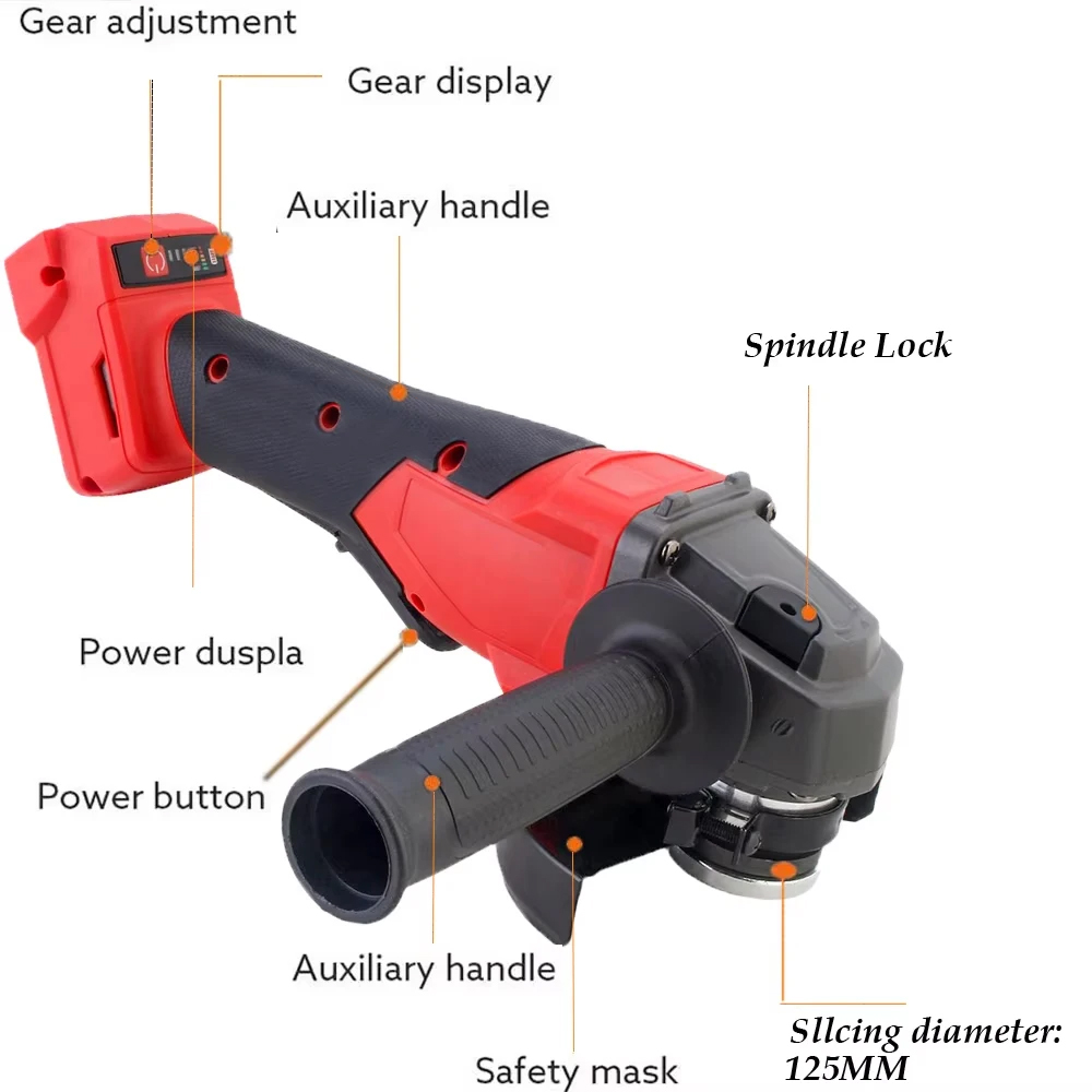 125mm Electric Angle Grinder 3 - Brushless Angle Grinder Battery Powered recension och pris