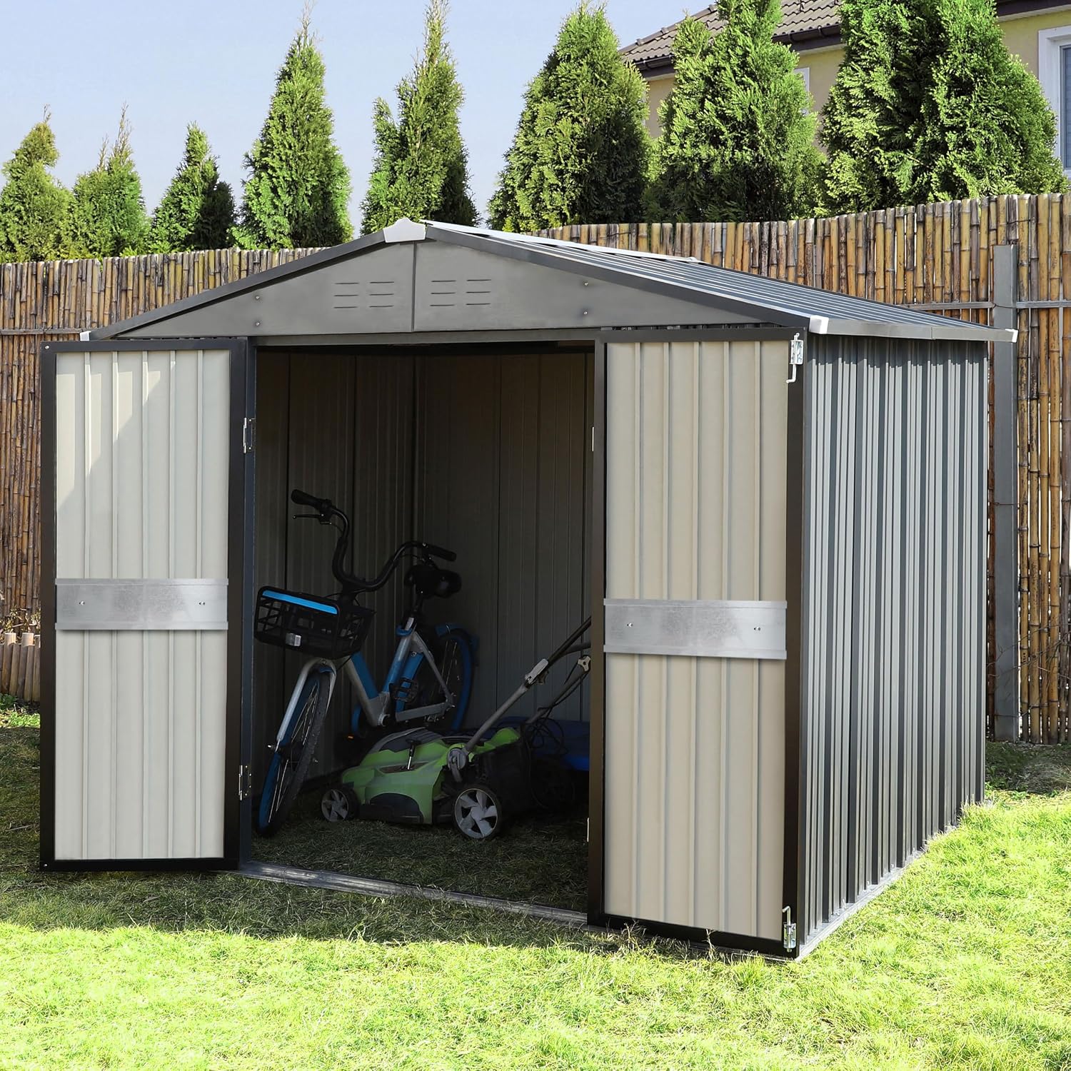 10' x 10' Outdoor Storage Shed - Garden Tools recension och pris
