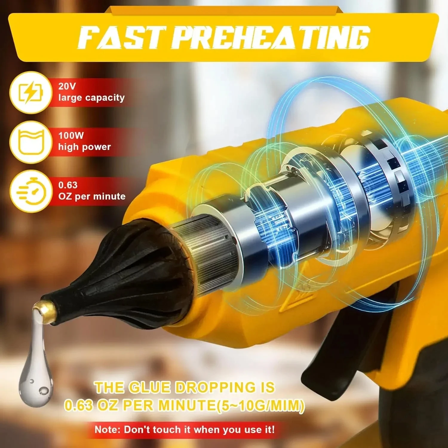 Cordless Electric Handheld Hot - Hot Melt Glue Gun Cordless recension och pris