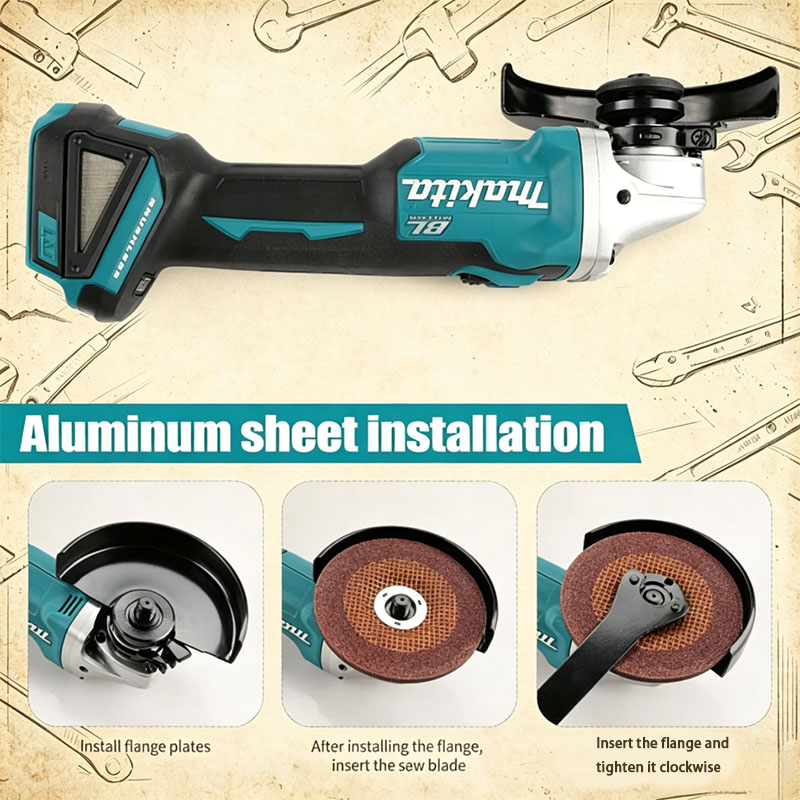 Makita DGA504 18V 6.0Ah 125mm  - Brushless Angle Grinder Battery Powered recension och pris