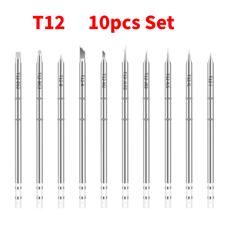 10pcs T12 Set Soldering Iron T - Digital Soldering Station T12 recension och pris