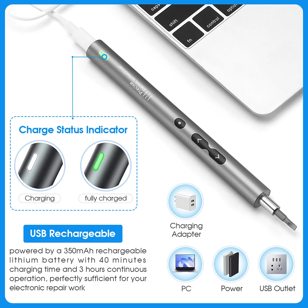 62/6 in 1 Precision Electric S - Electric Screwdriver Rechargeable Usb recension och pris