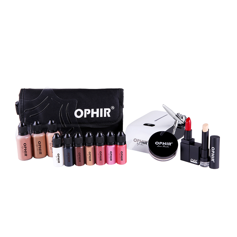 OPHIR Pro Makeup Set 0.3mm Air - Airbrush Kit With Mini Compressor recension och pris
