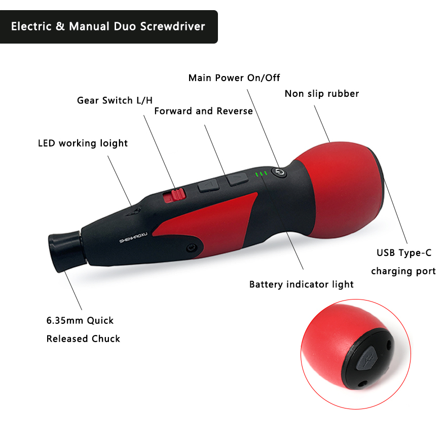 Mini Electric Screwdriver Adju - Electric Screwdriver Rechargeable Usb recension och pris