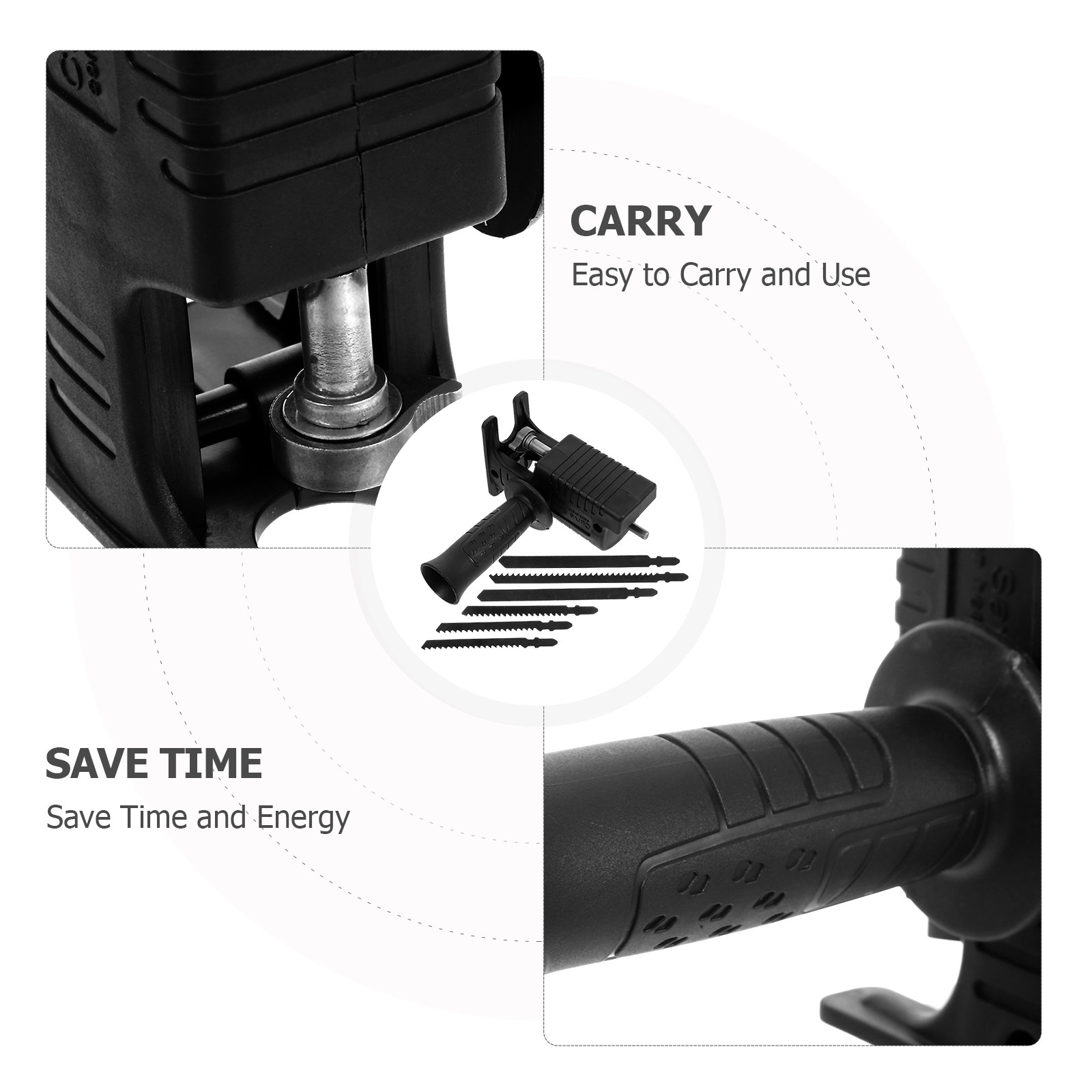 7 Piece Set Electric Drill Con - Reciprocating Saw Attachment Drill recension och pris