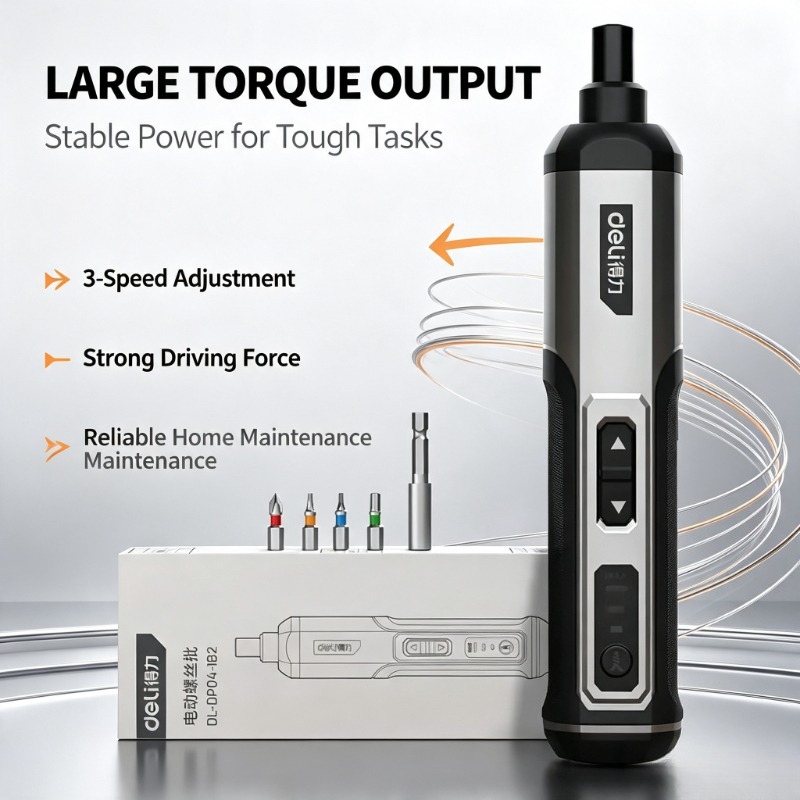 Deli 4V 3‑Speed Cordless Elect - Electric Screwdriver Rechargeable Usb recension och pris