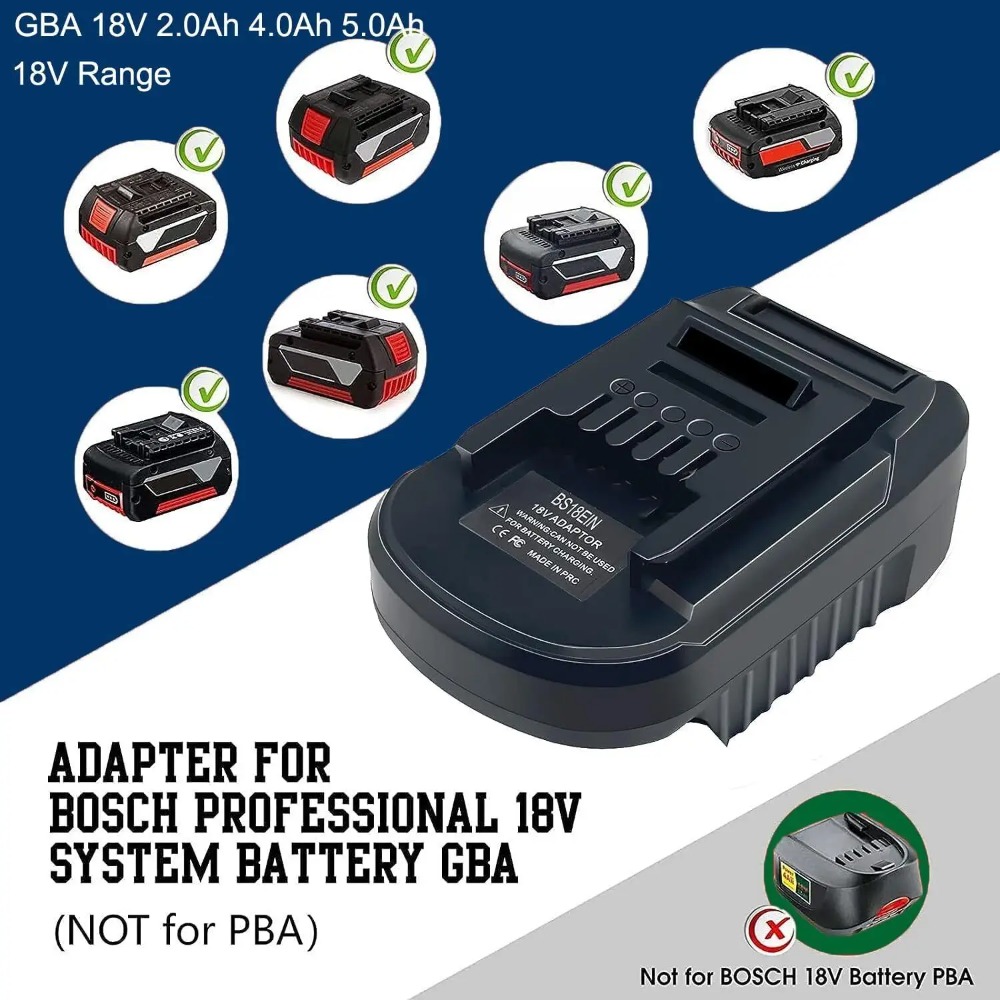 BS18EIN Battery Adapter for Bo - Brushless Cordless Electric Drill 18V recension och pris