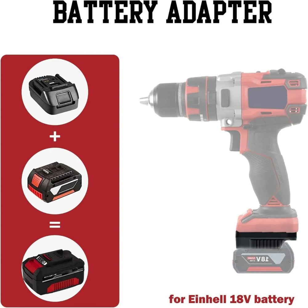 BS18EIN Battery Adapter for Bo - Brushless Cordless Electric Drill 18V recension och pris