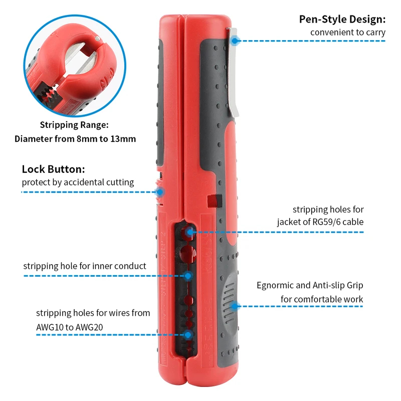 Multifunctional Cable Wire Str - Automatic Wire Stripper Cutter recension och pris