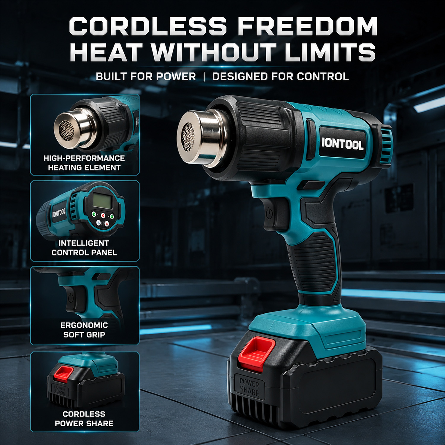 IONTOOL 550℃ Adjustable Temper - Cordless Heat Gun For Shrink Tubing recension och pris