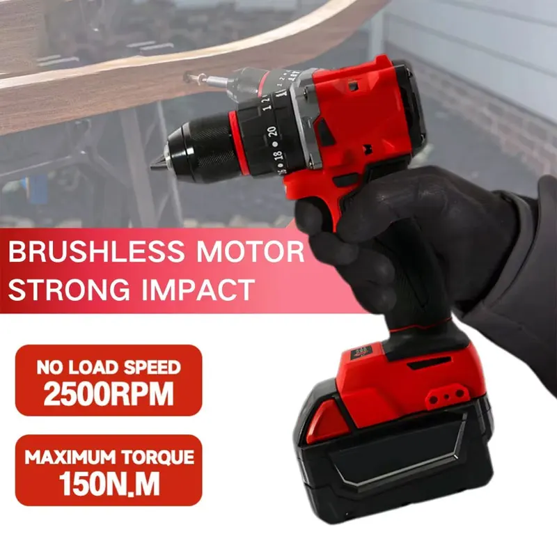 Small Electric Brushless Impac - Brushless Cordless Electric Drill 18V recension och pris