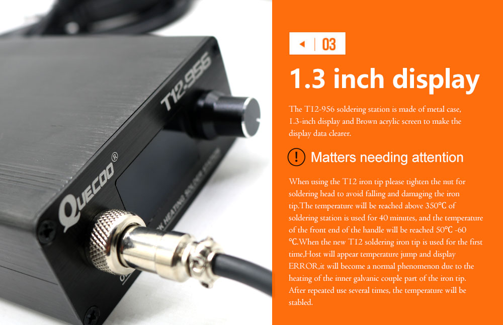 QUECOO T12-956 Soldering Digit - Digital Soldering Station T12 recension och pris