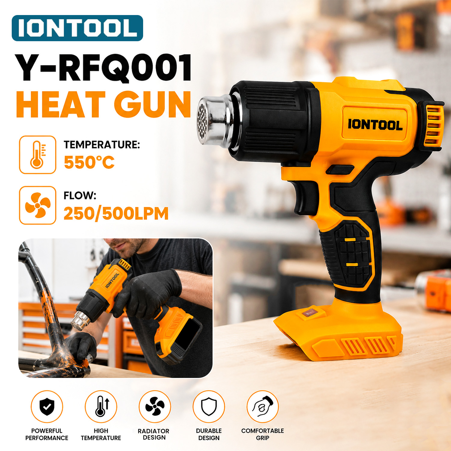 IONTOOL Cordless Heat Gun 550℃ - Cordless Heat Gun For Shrink Tubing recension och pris