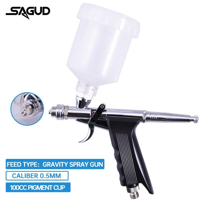 Gravity-Feed Airbrush Dual-Act - Airbrush Kit With Mini Compressor recension och pris