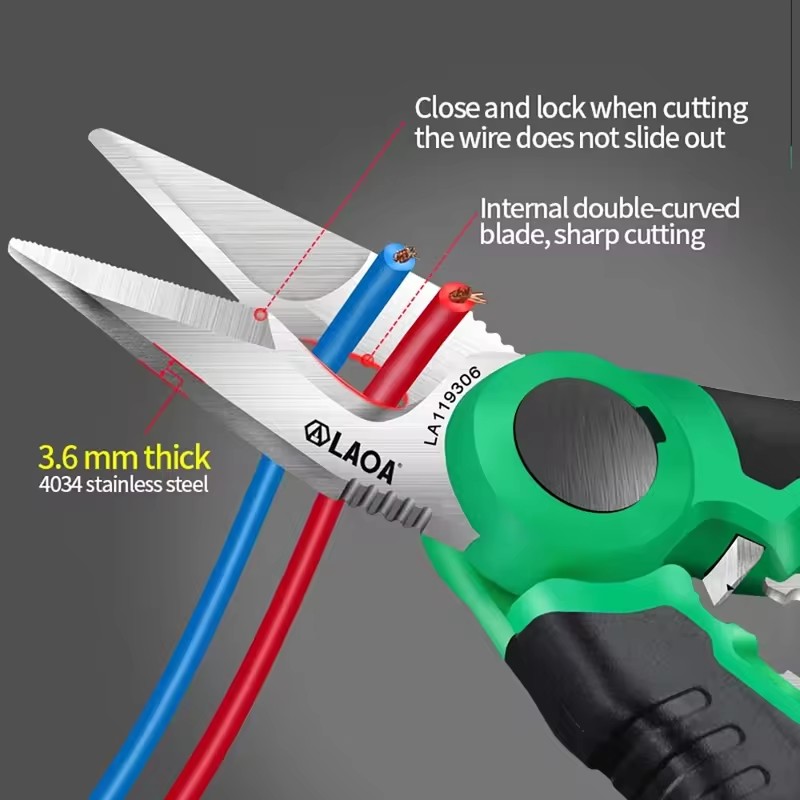 LAOA Electrician Scissors 6/7/ - Automatic Wire Stripper Cutter recension och pris