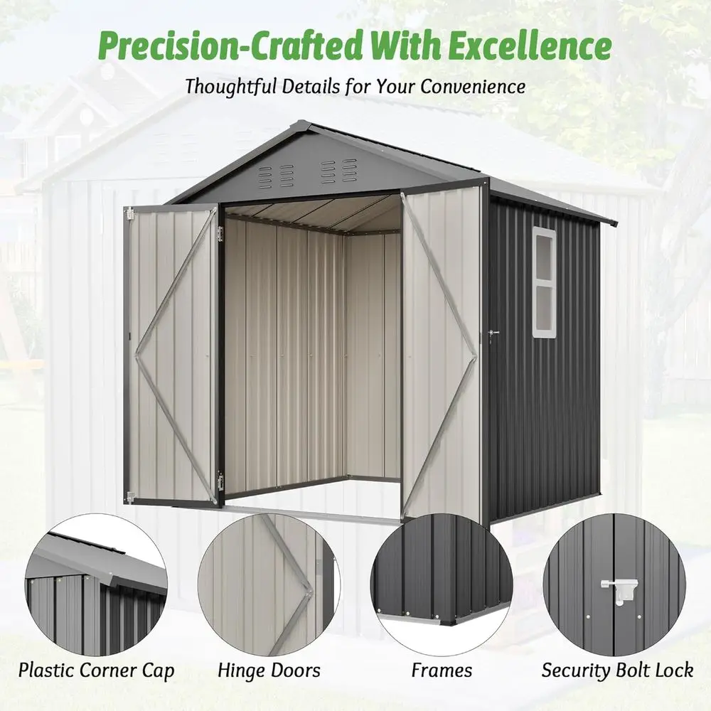6x6 Galvanized Steel Outdoor S - Garden Tools recension och pris